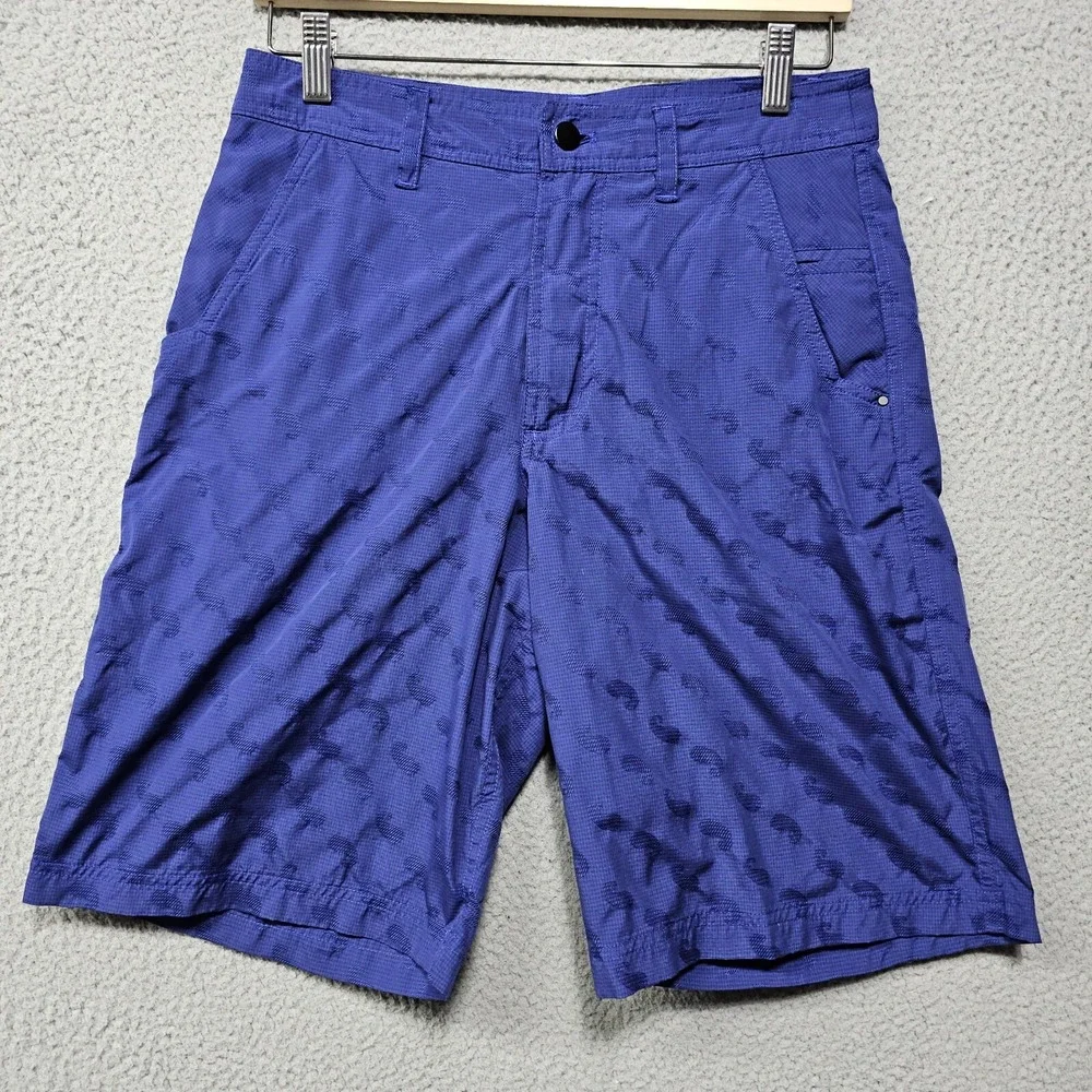 Lululemon Shorts Mens 29 Blue Paisley Jacquard Athletic Chino 10